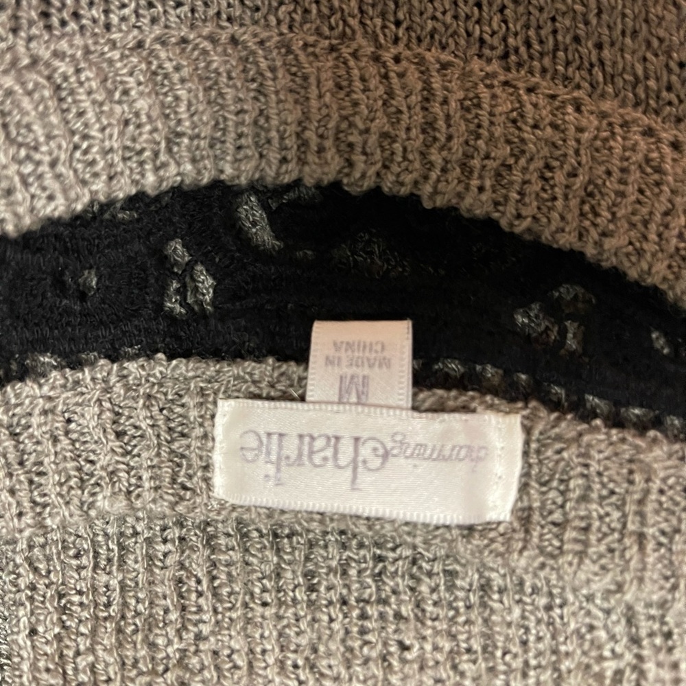 CHARMING CHARLIE LACED SHOULDER SWEATER - Picture 4 of 4